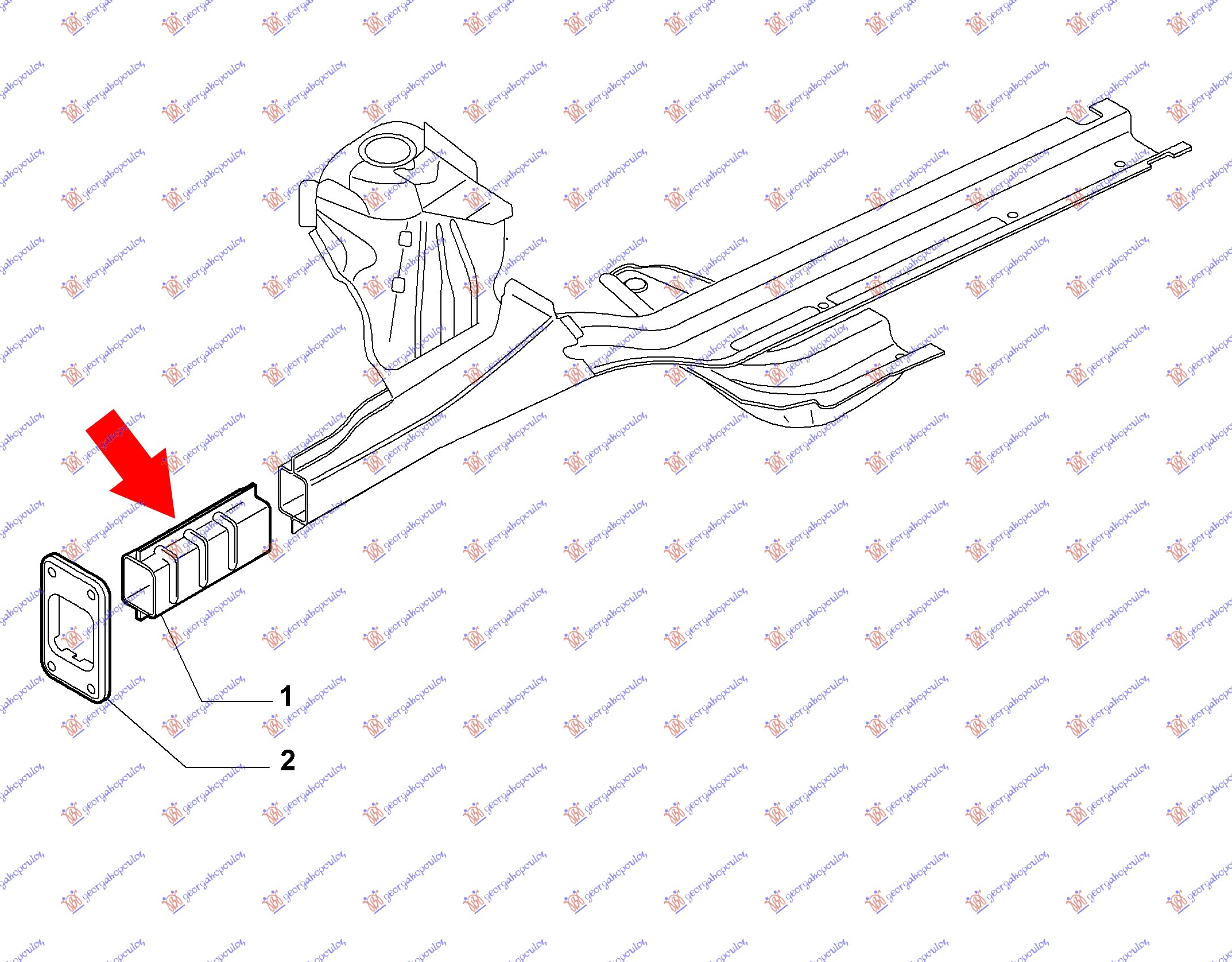 KRAK SASIJE PREDNJI FIAT PUNTO EVO 2009-2012 (199)