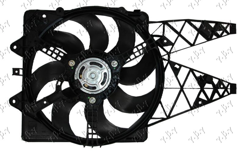 VENTILATOR KOMPLET (1.3DM-JET/1.4 ABARTH) (DUGULJASTI KONEKTOR) FIAT PUNTO 2012- (199)