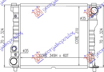 HLADNJAK MOTORA 900CC (34x32) SEAT IBIZA 86-89