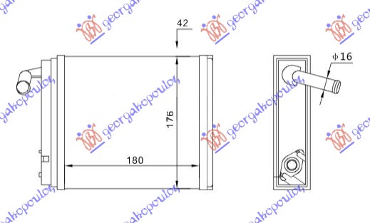 GREJAC KABINE (180x176) (BEZ PREKIDACA) FIAT PANDA 1986-2003 (141)