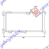 HLADNJAK MOTORA 1100 4X4 BENZIN (58x24.8) 00-03 FIAT PANDA 1986-2003 (141)