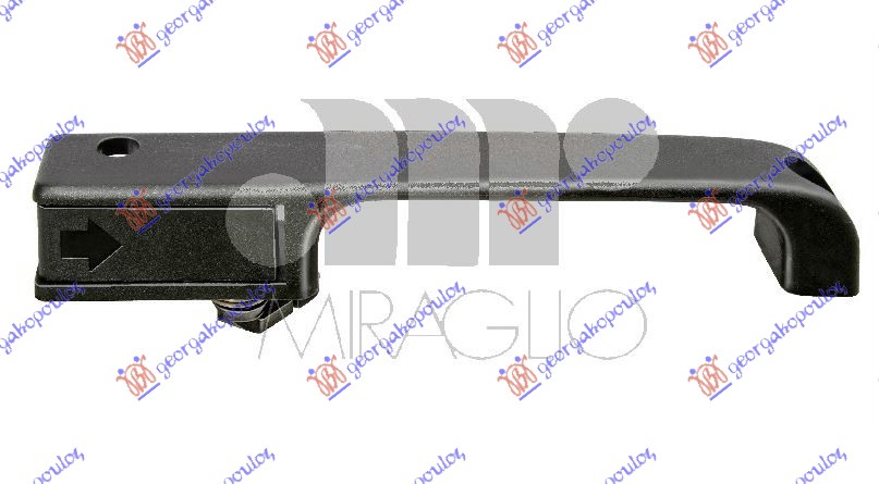 KVAKA PREDNJIH VRATA UNUTRASNJA CRNA FIAT PANDA 1986-2003 (141)