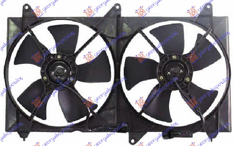 VENTILATOR (DUPLI) KOMPLET (BENZIN) (+/-AC) CHEVROLET EPICA 2007-