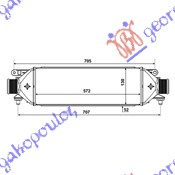 HLADNJAK INTERKULERA BENZIN - 1.3-1.6-1.9 TD (573x130x50) LANCIA DELTA 2008-2014 (844)
