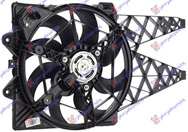VENTILATOR KOMPLET (1.4 TURBO / 1.6 MJET) LANCIA DELTA 2008-2014 (844)