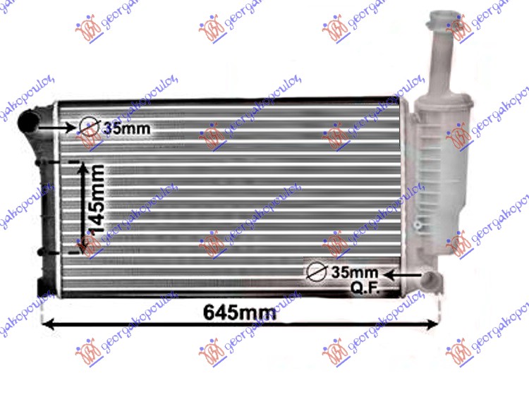 HLADNJAK MOTORA 1.1/1.2i 8V (+AC) (55x31.7) FIAT PANDA 2003-2014 (169)