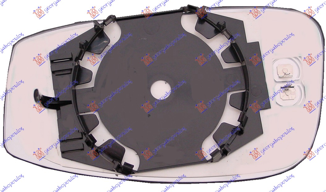 STAKLO RETROVIZORA SA GREJACEM -2009 (KONVEKSNO) FIAT PANDA 2003-2014 (169)