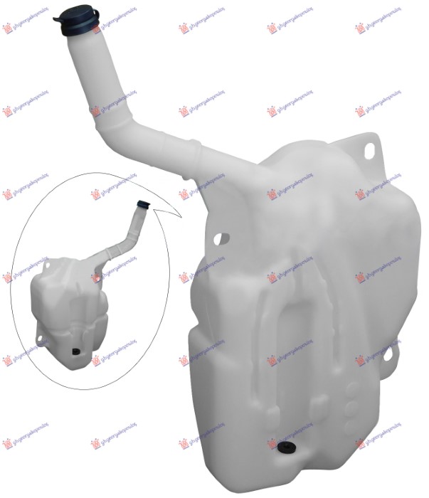 POSUDA ZA BRISACE (POKLOPAC) (OTVOR ZA PRSKALICE) FIAT PANDA 2003-2014 (169)
