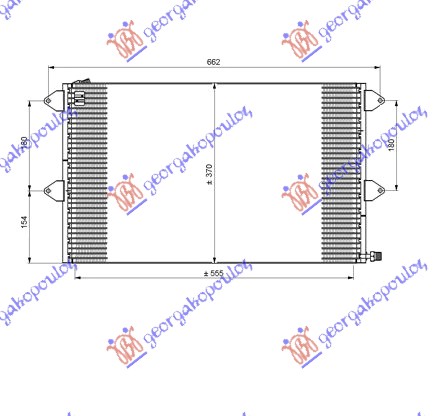 HLADNJAK KLIME (550x350x20) VW POLO 1994-1999 (6N1)