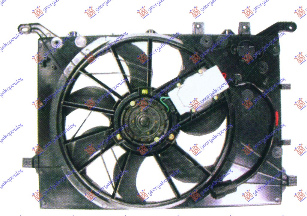 VENTILATOR HLADNJAKA KOMPLET (BENZIN/DIZEL) VOLVO XC70 2000-2007 (295)