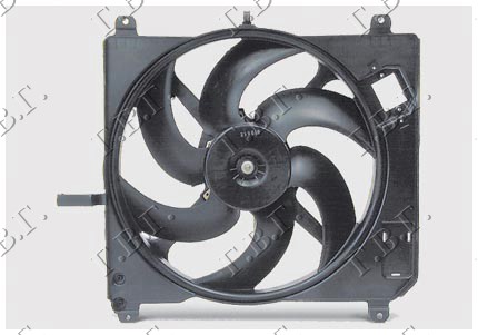VENTILATOR KOMPLET (1.4cc BENZIN) (+AC) FIAT MAREA 1996-2007 (185)