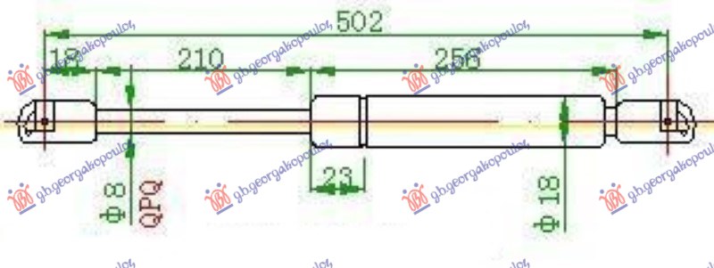 AMORTIZER GEPEK VRATA KARAVAN (507L-420N) FIAT MAREA 1996-2007 (185)