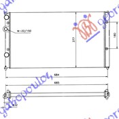 HLADNJAK MOTORA ZA SVE MODELE BENZIN/DIZEL (+AC) (63x38) SEAT IBIZA 1995-1997 (6K1)