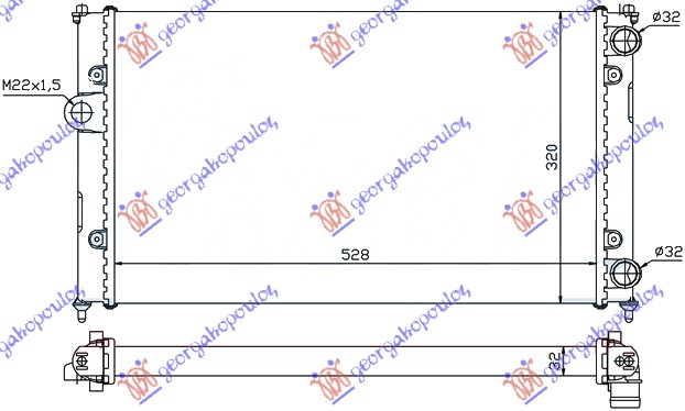 HLADNJAK MOTORA 1.6/1.8 8V (-AC) (52x32) SEAT IBIZA 1995-1997 (6K1)