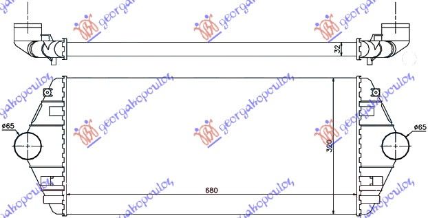HLADNJAK INTERKULERA BENZIN-DIZEL (680x322x34) LANCIA ZETA 1994-2002 (22)