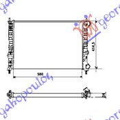 HLADNJAK MOTORA 1.6i/16v (+AC) (58x41.5x34) LANCIA LYBRA 1999-2005 (839)