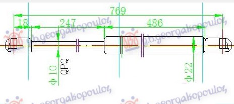 AMORTIZER GEPEK VRATA (769L-475N) NISSAN SERENA 1992-2001 (C23)