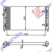 HLADNJAK MOTORA 1.4/1.6 BENZIN - 1.7/1.9 SDi (-AC) (52x32) SEAT IBIZA 1997-1998 (6K1)