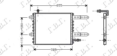 HLADNJAK KLIME (335x365x22) SEAT AROSA 1997-2000 (6H1)