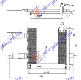 HLADNJAK KLIME BENZIN (335x365) SEAT AROSA 1997-2000 (6H1)