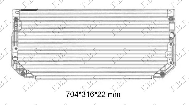 HLADNJAK KLIME (680x320) JAPAN TOYOTA COROLLA H/B-L/B 1997-1999 (E 11)