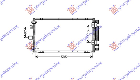 HLADNJAK KLIME (590x28.5) (L/B) (ENGLESKI TIP) TOYOTA COROLLA 2000-2002 (E 11)