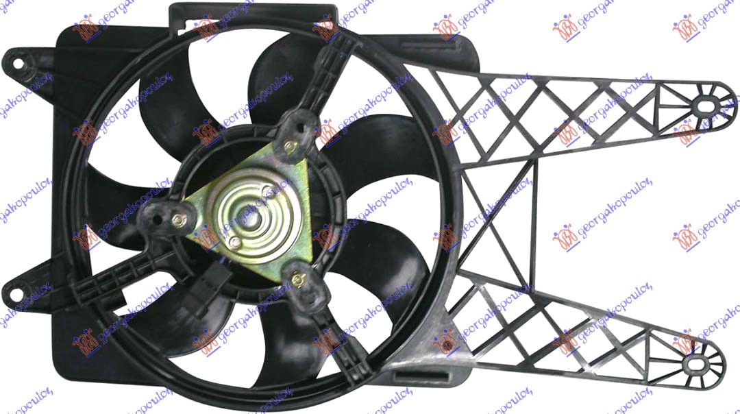 VENTILATOR KOMPLET (1100cc) (+/-AC) FIAT SEICENTO 1998-2001 (187)