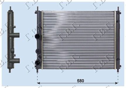 HLADNJAK MOTORA 1.6i16V (+AC) (47.5x41) (MARELLI TIP) FIAT MULTIPLA 1998-2004 (186)
