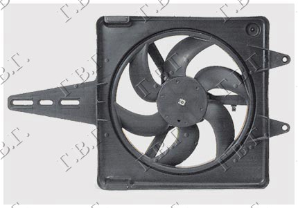 VENTILATOR KOMPLET (BENZIN) (-AC) FIAT MULTIPLA 1998-2004 (186)