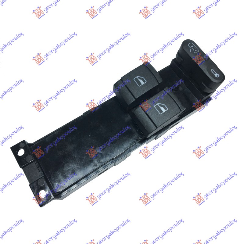 PREKIDAC U PREDNJIM VRATIMA (2 TASTERA) (ZELENO SVETLO) (6/9 PIN) SKODA FABIA 1999-2007 (6Y2/6Y3/6Y5)