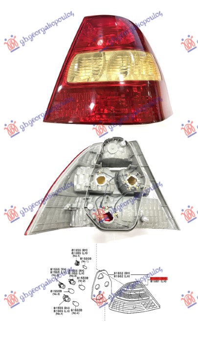 STOP LAMPA -2004 (KOITO TIP) (DEPO) TOYOTA COROLLA SDN 2002-2006 (E 12)
