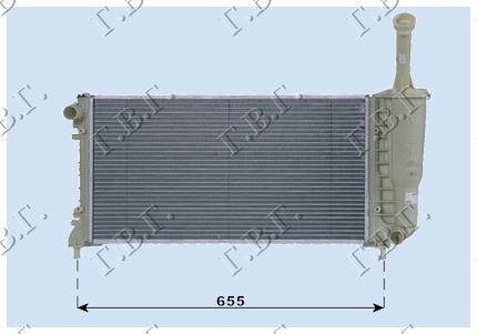 HLADNJAK MOTORA 1.4CC 16V (+/-AC) (58x30.8) (SA PRELIVNOM CEVI) FIAT IDEA 2004-2010 (350)