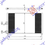 HLADNJAK KLIME 1.6/1.9 JTD (500x310) FIAT IDEA 2004-2010 (350)