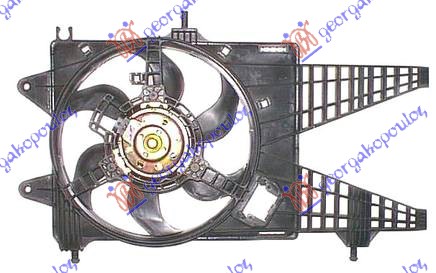 VENTILATOR KOMPLET (1.3 MULTIJET) (+/-AC) FIAT IDEA 2004-2010 (350)