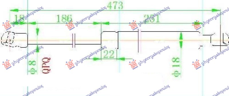 AMORTIZER GEPEK VRATA (470L-480N) FIAT IDEA 2004-2010 (350)
