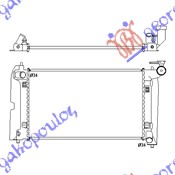 HLADNJAK MOTORA 1.4/1.6/1.8 i-VVTi BENZIN (MAN) (600x350) (ENGLESKA) (BRZA SPOJNICA ZA VENTILATOR) TOYOTA COROLLA H/B-L/B 2004-2006 (E 12)