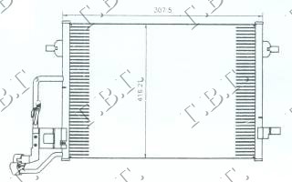 HLADNJAK KLIME (575x425x16) SKODA SUPERB 2001-2008 (3U4)