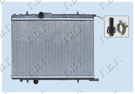 HLADNJAK MOTORA 1.4/1.6cc (+/-AC) (38x56x1.8) 02- PEUGEOT PARTNER 2002-2008 (5/G)