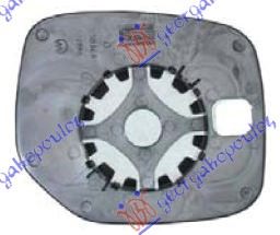 STAKLO RETROVIZORA SA GREJACEM (KONVEKSNO) PEUGEOT PARTNER 2002-2008 (5/G)