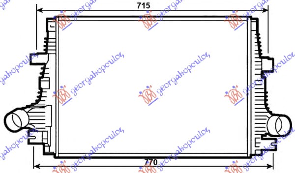 HLADNJAK INTERKULERA 1.8 Tbi-1.9-2.4 JTDM (60x41) ALFA ROMEO 159 2005-2011 (939)