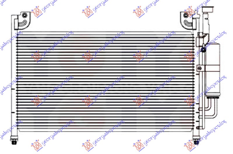 HLADNJAK KLIME BENZIN/DIZEL (575x335x16) MAZDA 2 2007-2014 (DE/DH)
