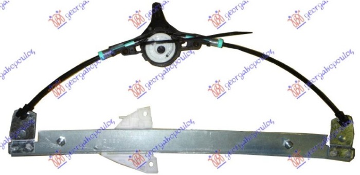 PODIZAC ZADNJEG PROZORA ELEKTRICNI (BEZ MOTORA) MAZDA 2 2007-2014 (DE/DH)