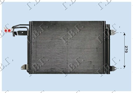 HLADNJAK KLIME BENZIN/DIZEL (550x390x16) SKODA OCTAVIA 5 2008-2013 (3U4)