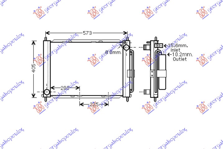 HLADNJAK MOTORA I KLIME (510x380x38) RENAULT TWINGO 2012-2014 (CN0)