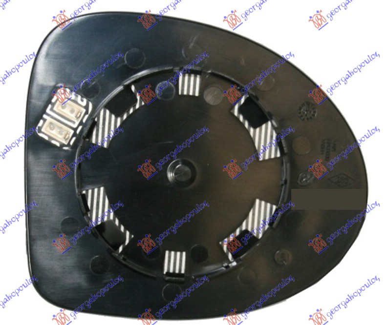 STAKLO RETROVIZORA SA GREJACEM (ASFERICNO) RENAULT TWINGO 2007-2012 (CN0)
