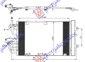 HLADNJAK KLIME 1.3/1.7/1.9 CDTi 2.0 OPC (505x330x16) OPEL ASTRA H 2004-2010 (A04)