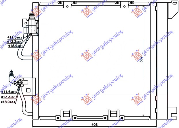 HLADNJAK KLIME 1.7/1.9 CDTi (410x380) OPEL ASTRA H 2004-2010 (A04)