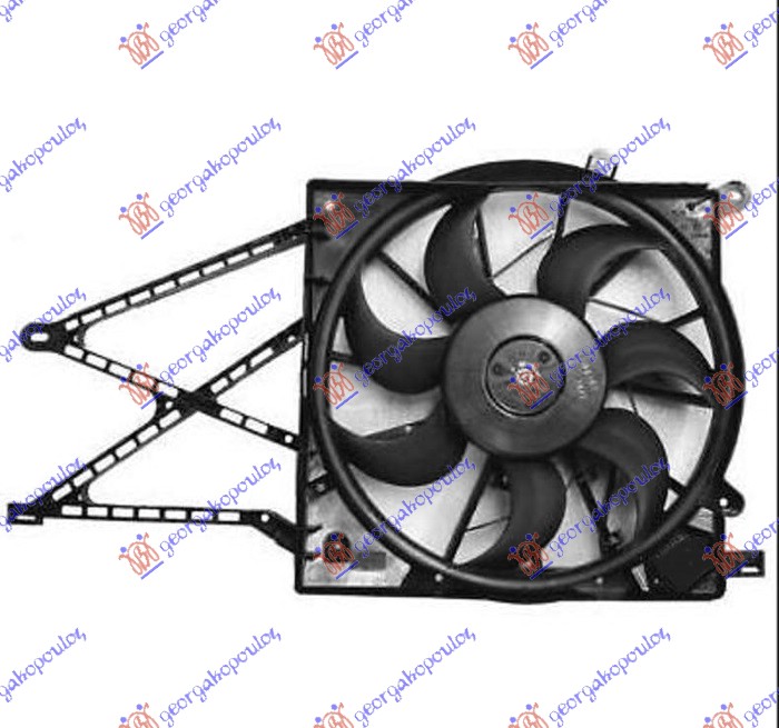 VENTILATOR KOMPLET (390mm) (4 PIN) OPEL ASTRA H 2004-2010 (A04)