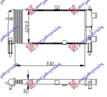 HLADNJAK MOTORA 1.0/1.2 (53x23)  CORSA A 85-90