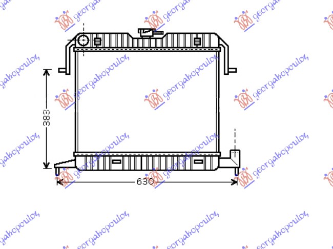 HLADNJAK MOTORA 1.8/2.0cc (-AC) (40x50) OPEL OMEGA A 1991-1994 (V87)